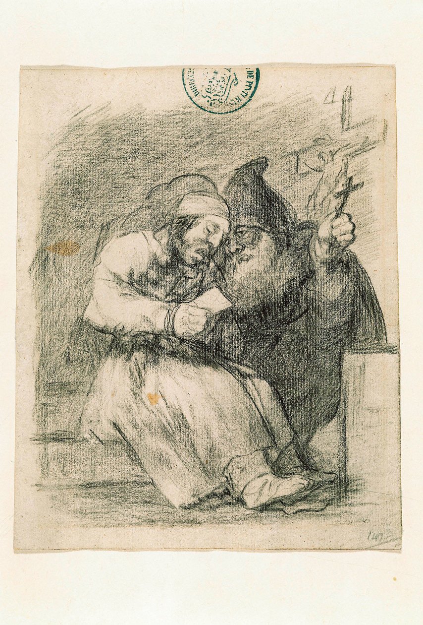 Ele está a ajuda-lo a morrer bem de Francisco de Goya
