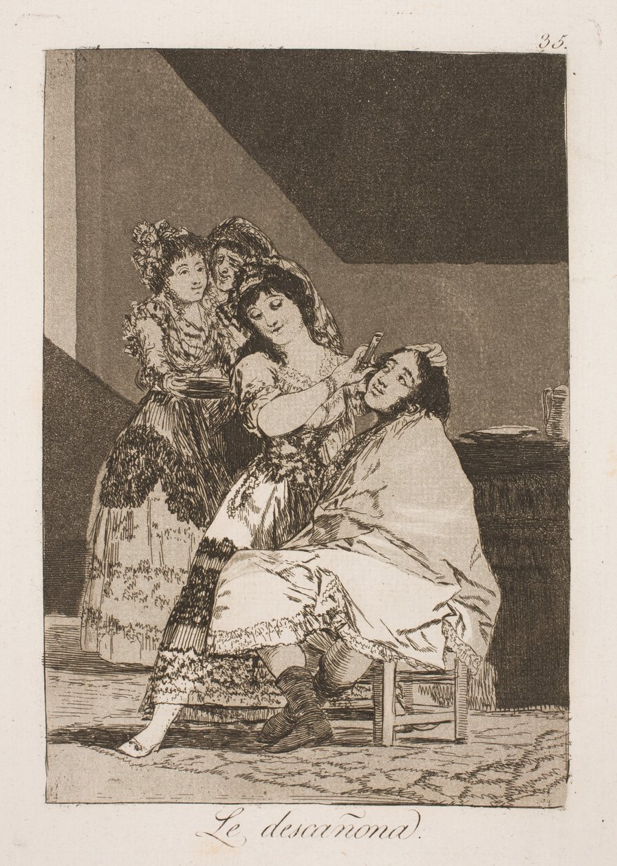 Ela esfola ele de Francisco de Goya