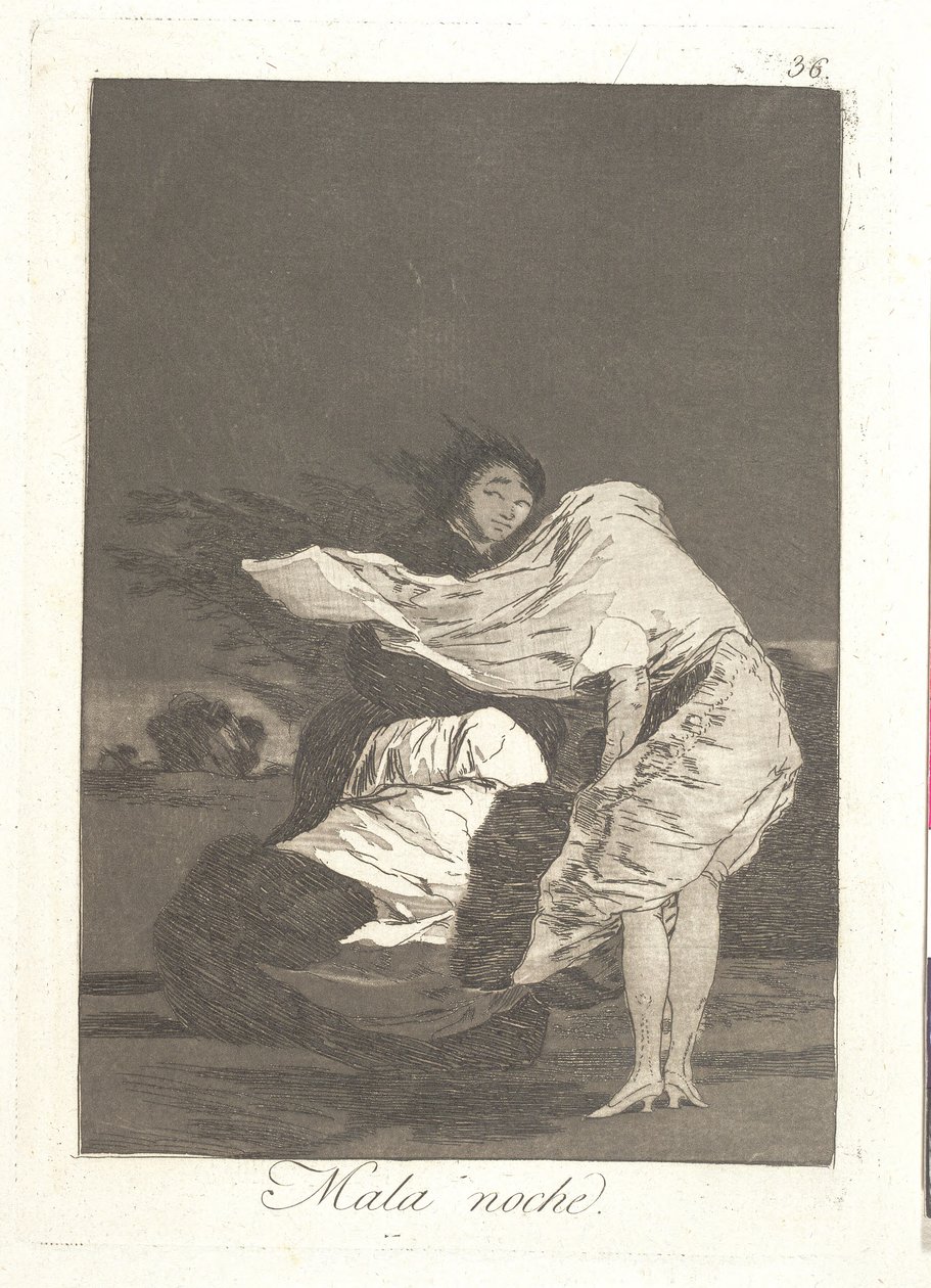 Na escuridão da noite de Francisco de Goya