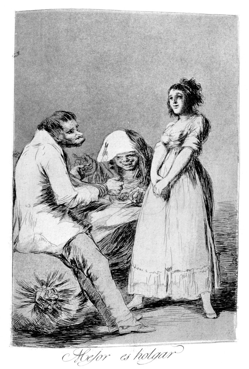 É melhor ser preguiçoso, 1799 de Francisco de Goya
