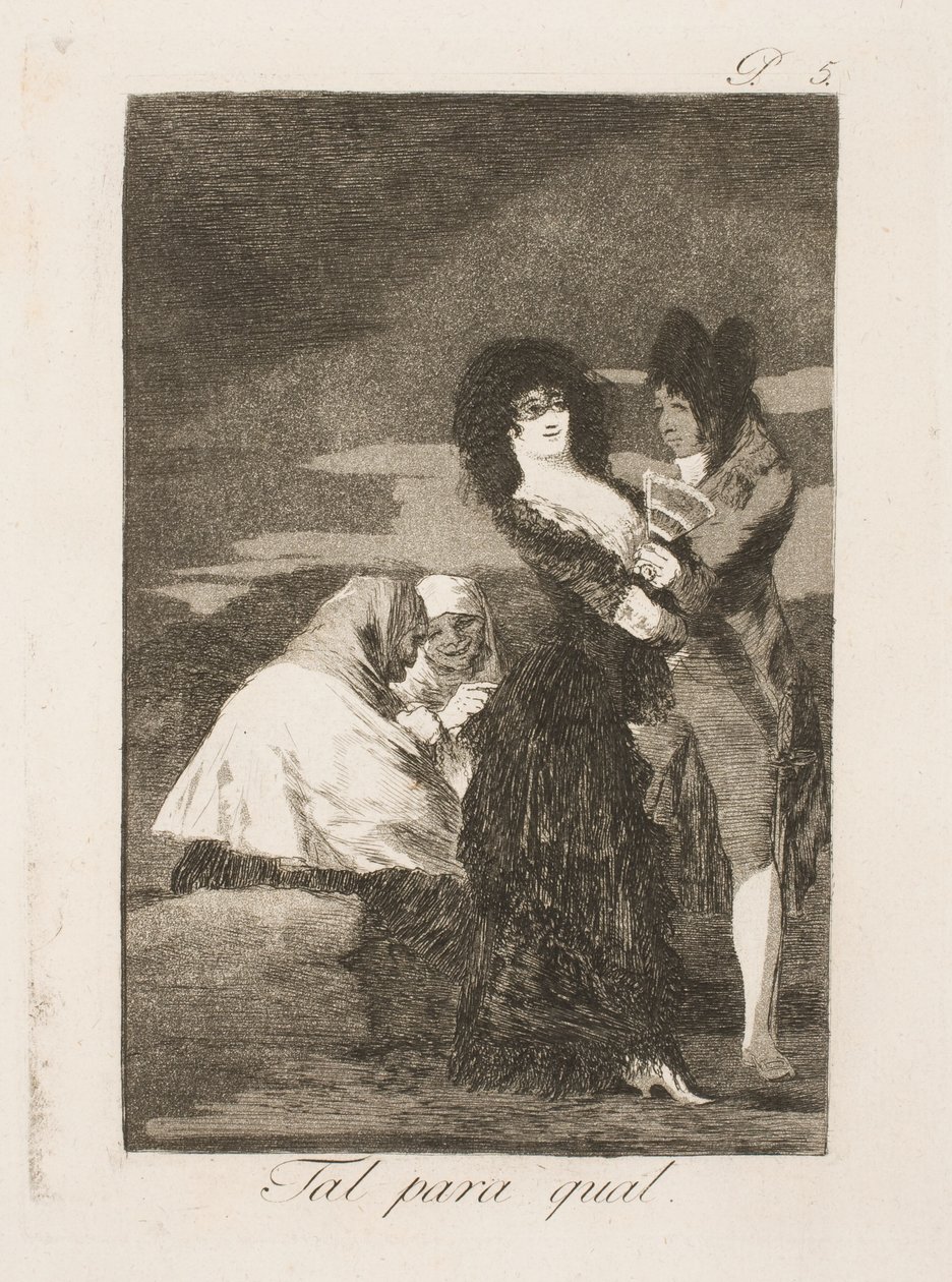 Um corvo vai procurar um companheiro de Francisco de Goya