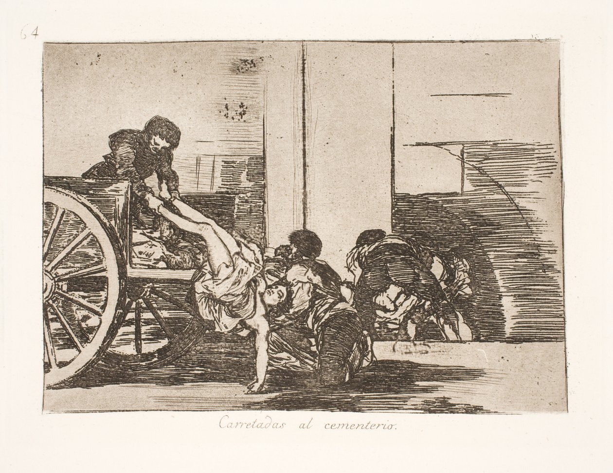 Conduzido em um carrinho para o cemitério (64) de Francisco de Goya