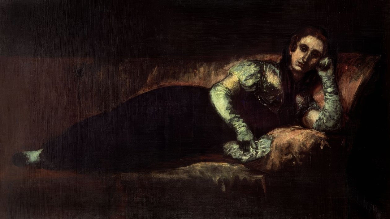 LA CONDESA DE BAENA - 1819 - 92 × 160 de Francisco de Goya