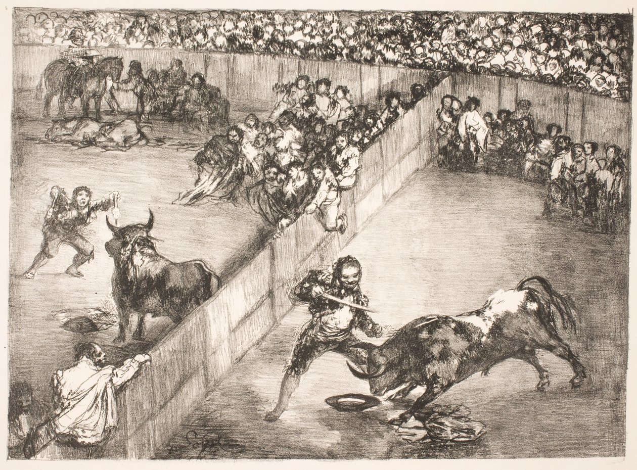 "La Division de la Place" [Tourada em arena dividida] de Francisco de Goya