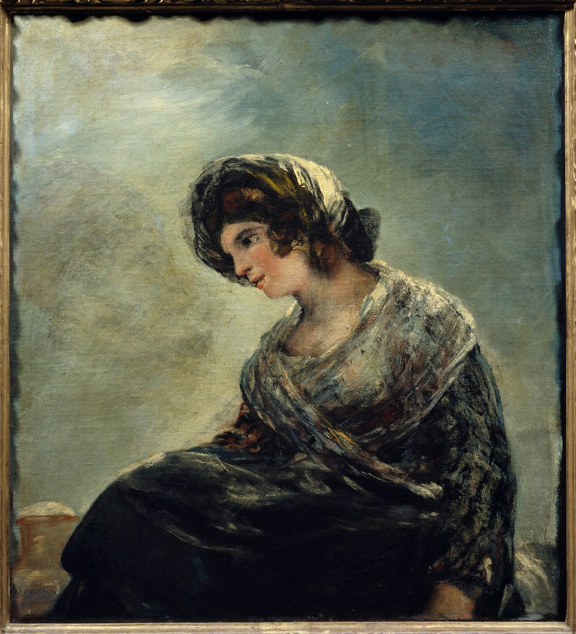 La laitiere de Bordeaux Pintura de Francisco De Goya (1746-1828) 1827. Dim. 0,74 x 0,68 m. Madrid. Musee Du Prado - A Milkmaid de Bordeaux. Pintura de Francisco de Goya (1746-1828) 1827. 0,74 x 0,68 m. Museu do Prado, Madrid. de Francisco de Goya