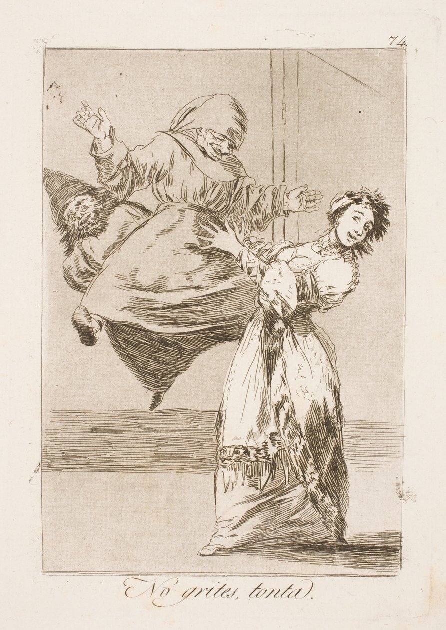 Pare de gritar seu tolo! de Francisco de Goya