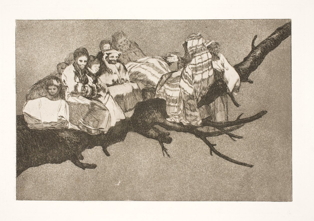 Loucura ridícula (Andar entre os galhos / falar através do chapéu) de Francisco de Goya