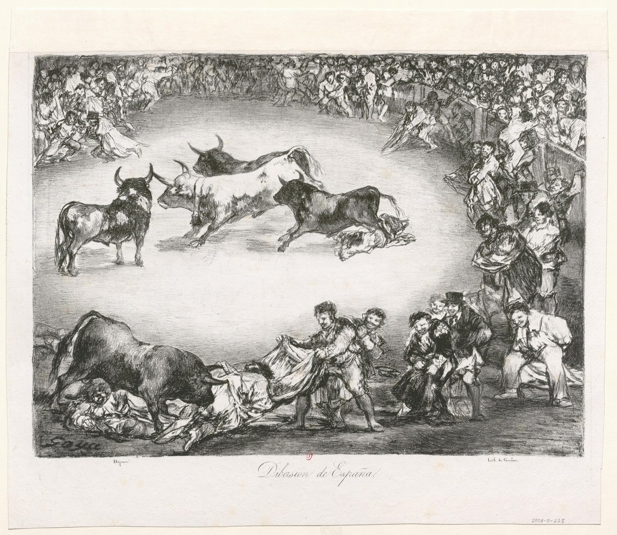 [Os touros de Bordéus: Divertimento de Espanha] de Francisco de Goya