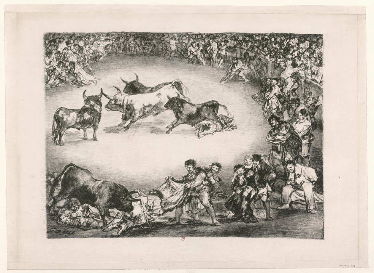 Os touros de Bordéus: divertimento de Espanha de Francisco de Goya