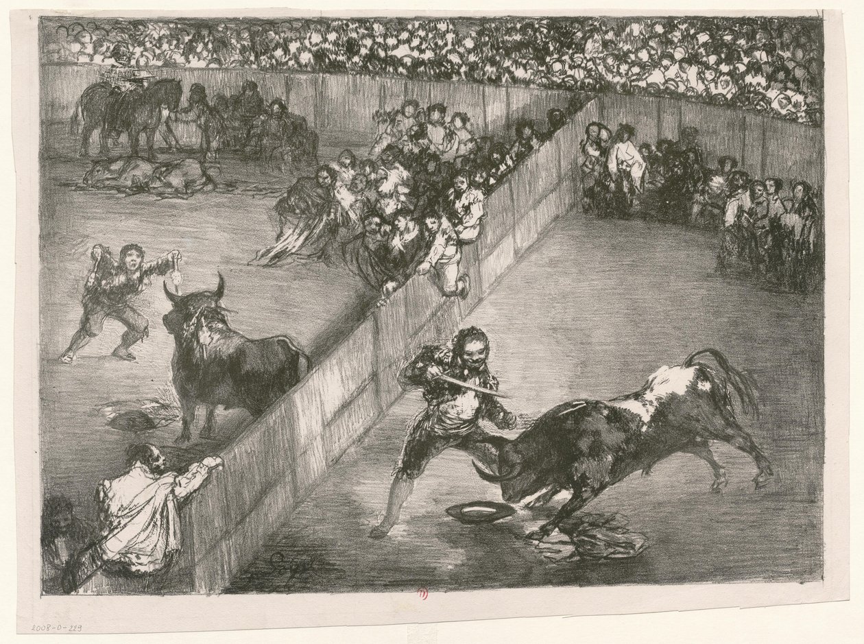 [Os Taureaux de Bordéus: A divisão da liderança] de Francisco de Goya