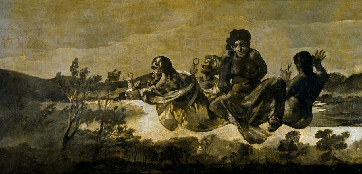 "Les moires" (les Parques) Atropos (The Fates) Peinture de Francisco Goya (1746-1828) 1820-1823 Dim 123x266 cm Museo del Prado, Madrid de Francisco de Goya