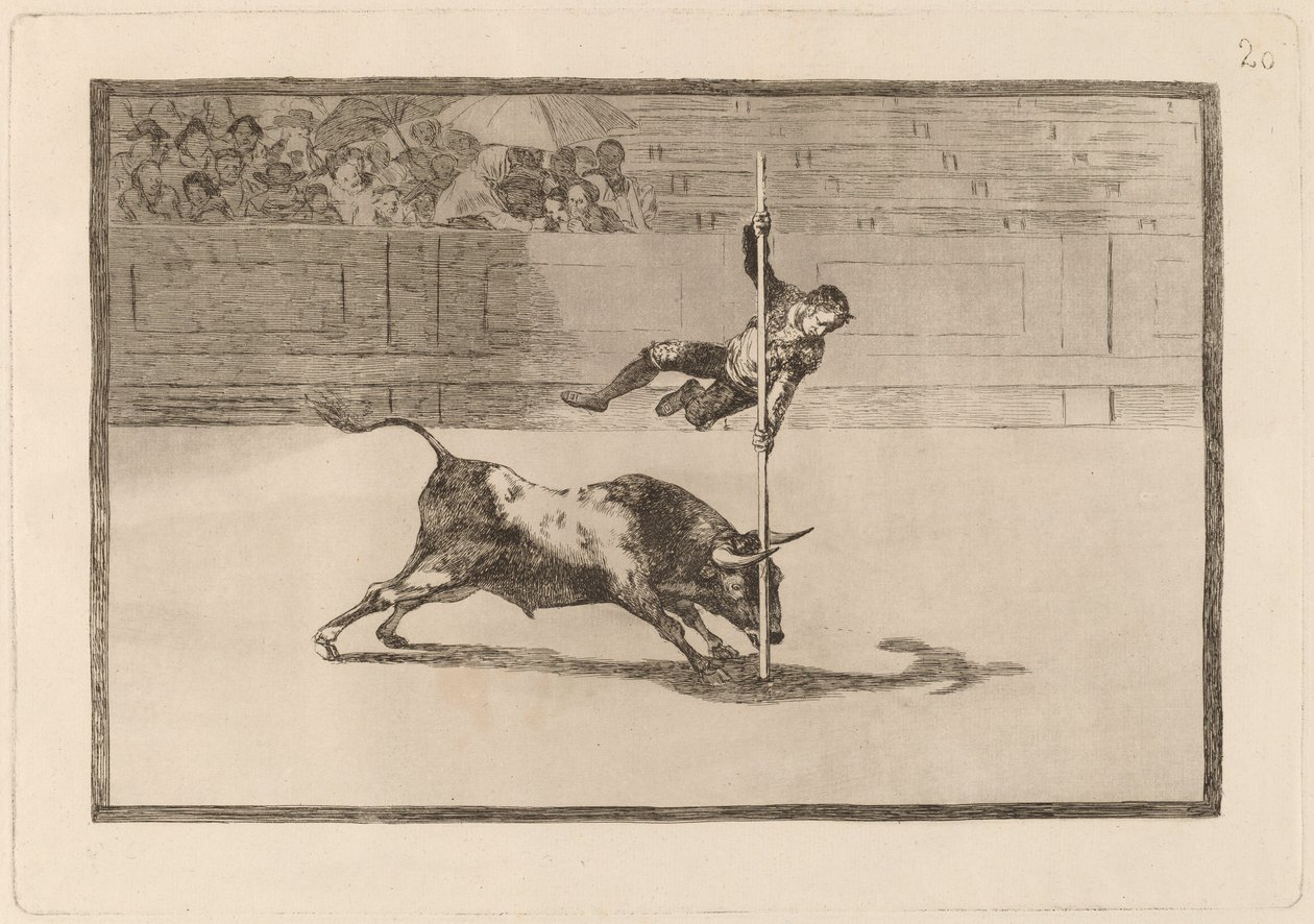 Leveza e Audácia de Juanito Apinani no ringue em Madrid de Francisco de Goya
