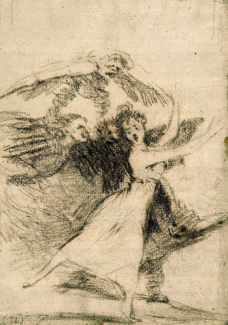 "Los Caprichos": Você não vai escapar (No te escaparàs) de Francisco de Goya