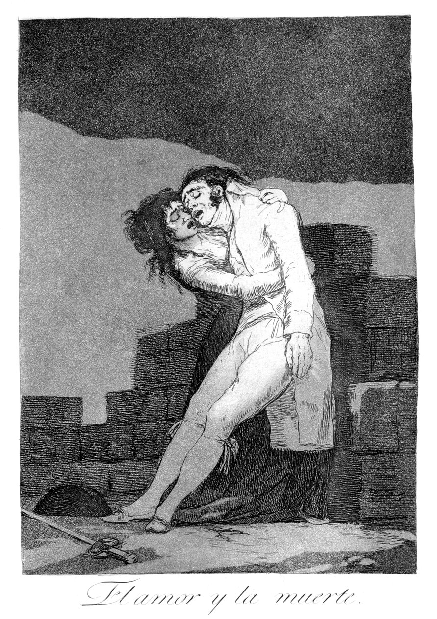 Amor e morte, 1799 de Francisco de Goya
