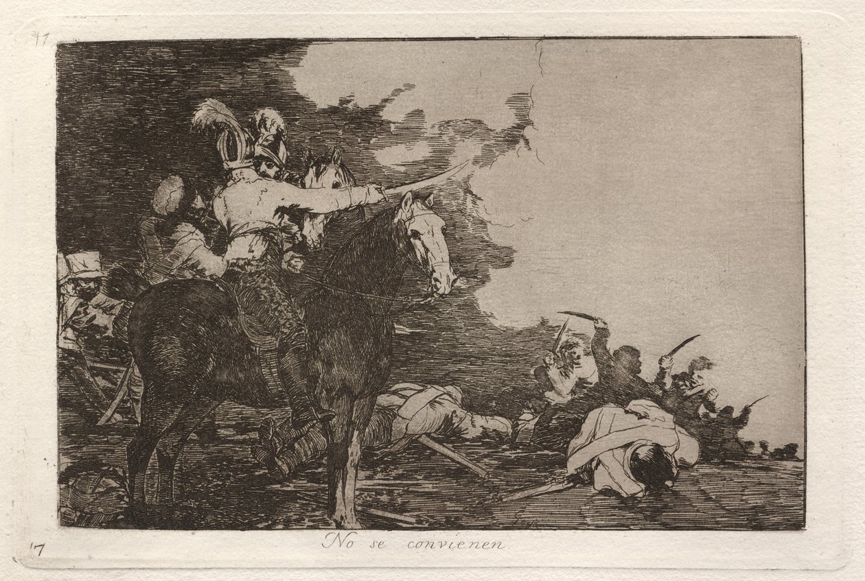 No se convienen (Eles não concordam) de Francisco de Goya