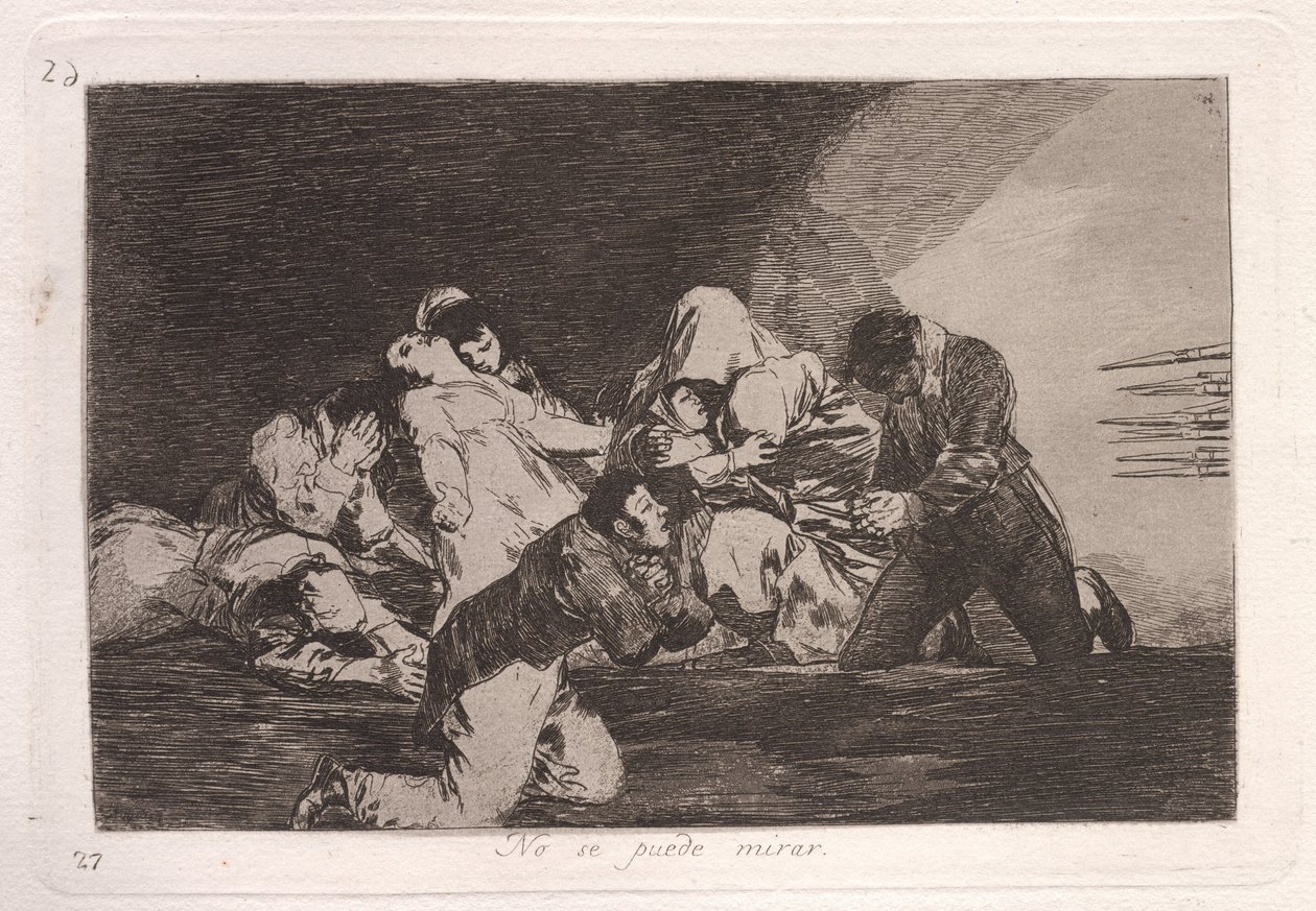 Não consigo olhar (não consigo olhar) de Francisco de Goya