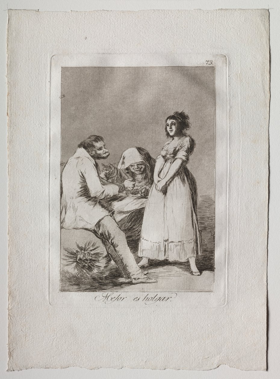 Ochenta Caprichos: É melhor ser preguiçoso de Francisco de Goya