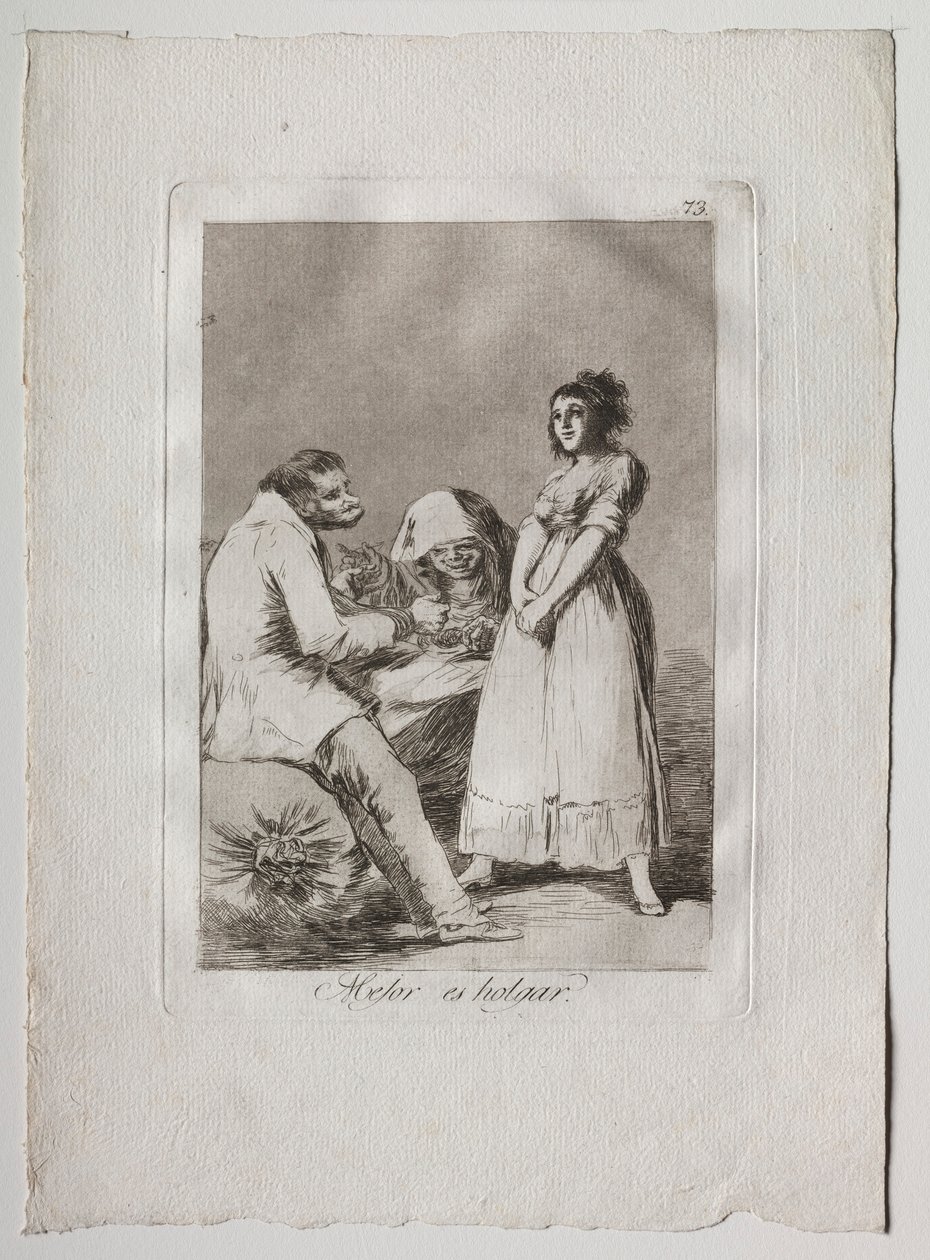 Ochenta Caprichos: É melhor ser preguiçoso, 1793-1798. de Francisco de Goya