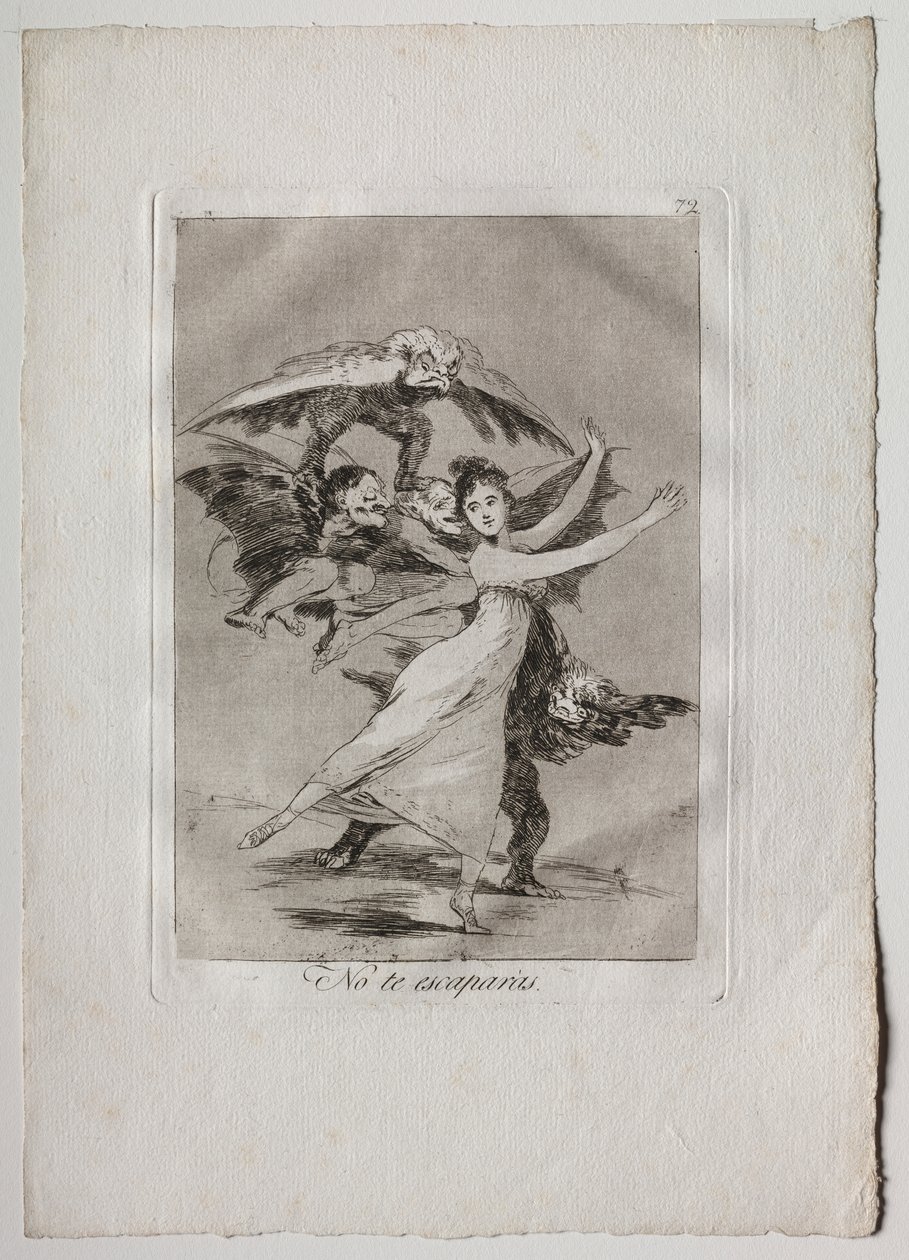 Ochenta Caprichos: Você não vai escapar de Francisco de Goya