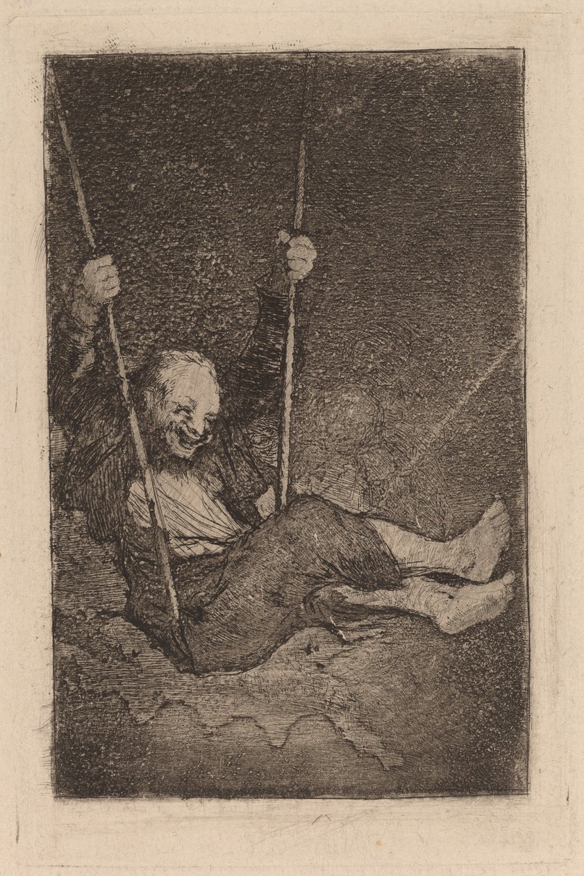Velho em um balanço de Francisco de Goya