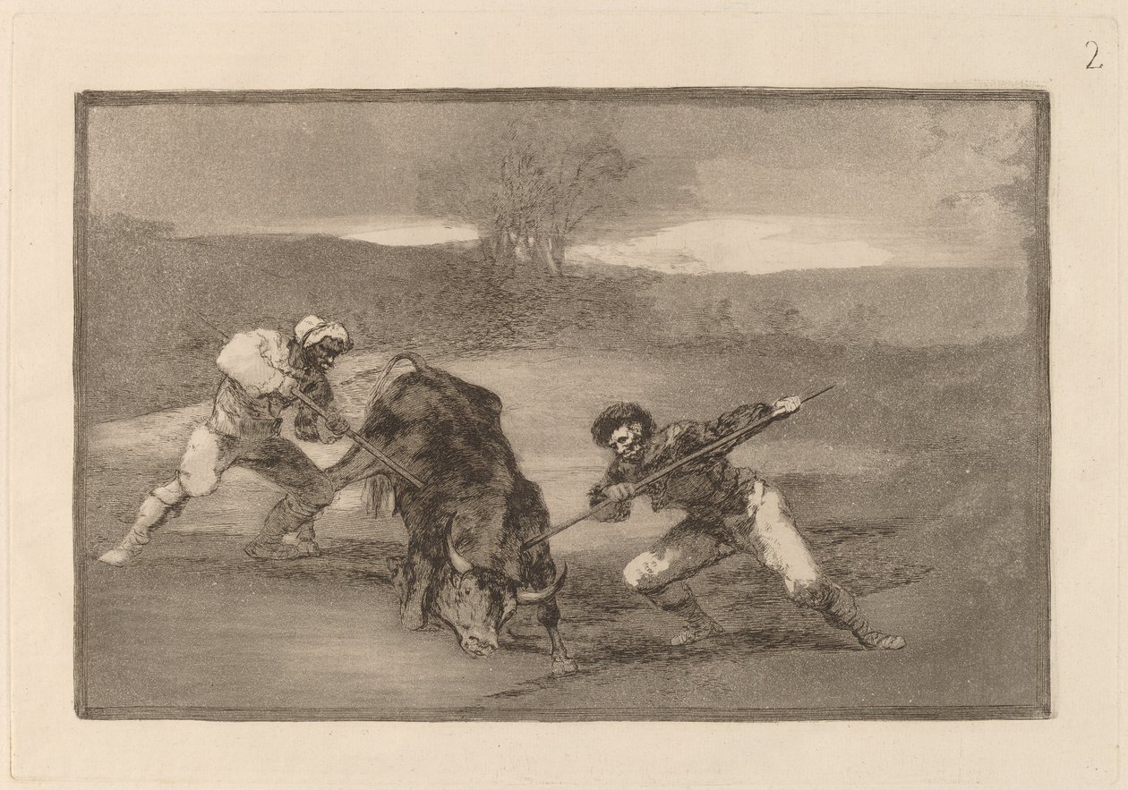 Outra maneira de caçar a pé de Francisco de Goya