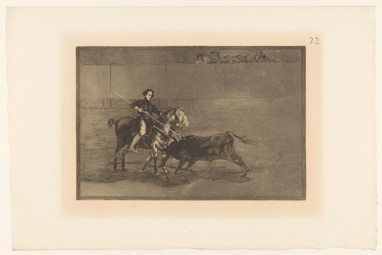 Pajuelera in de arena van Zaragosa
A coragem masculina da famosa Pajuelera na arena de Zaragosa
Stierengevechten (título da série)
La Taureaumachie (título da série)
La Tauromaquia (título da série) de Francisco de Goya
