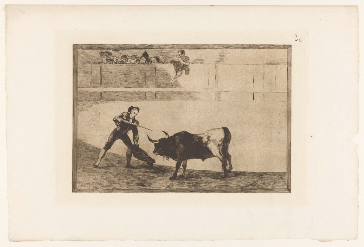 Pedro Romera Martínez doodt een stier
Pedro Romero a matar um touro de pé
Stierengevechten (título da série)
La Taureaumachie (título da série)
La Tauromaquia (título da série) de Francisco de Goya