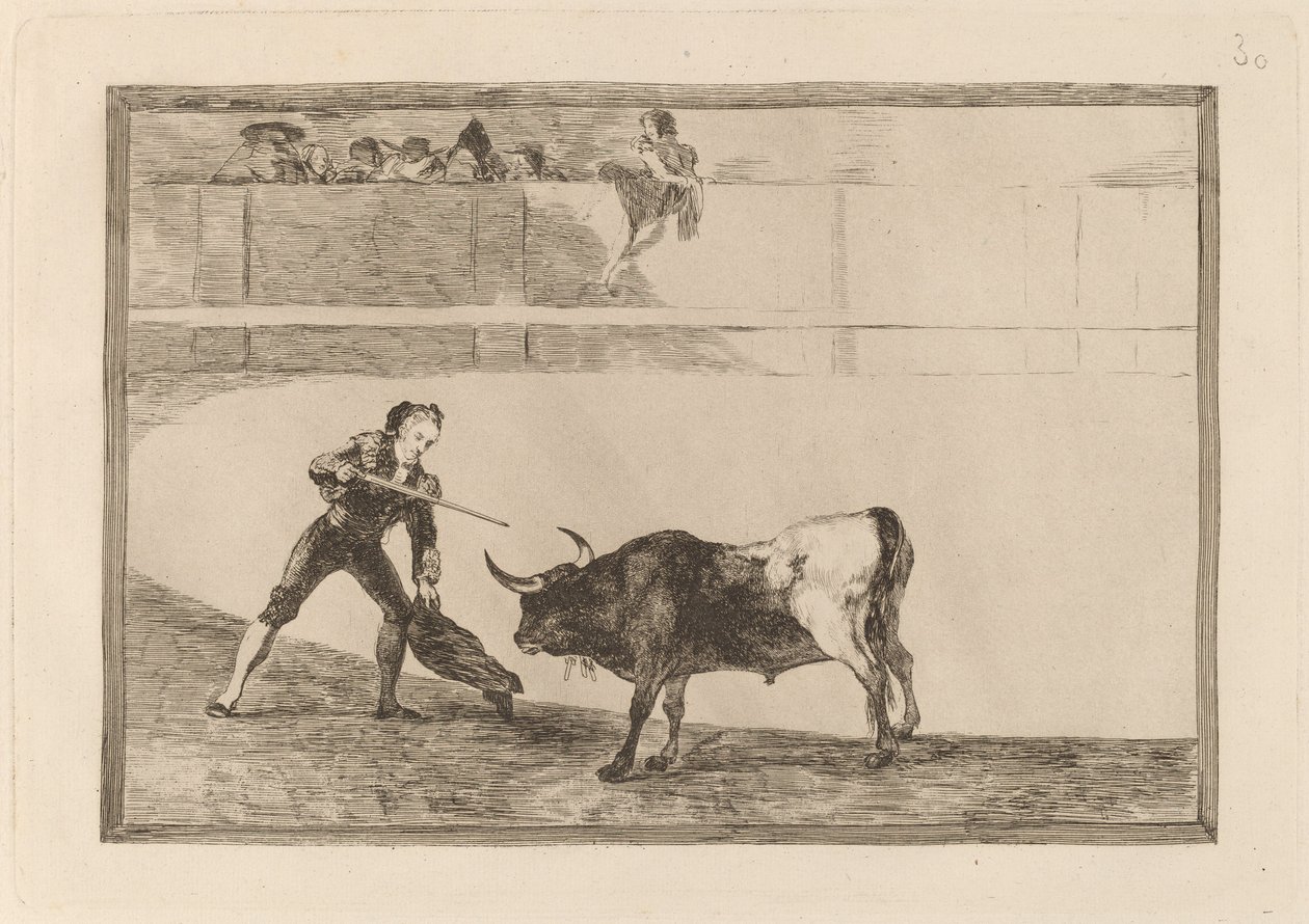 Pedro Romero Matando o Touro Parado de Francisco de Goya