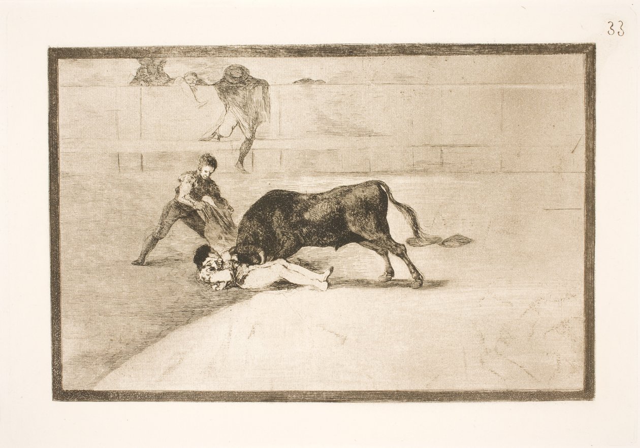 A infeliz morte de Pepe Illo na arena de Madrid de Francisco de Goya