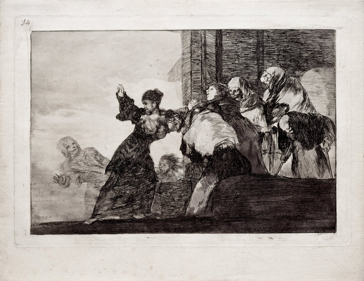 Pobre insensatez da série Los Disparates Follies, 1815-1819 de Francisco de Goya