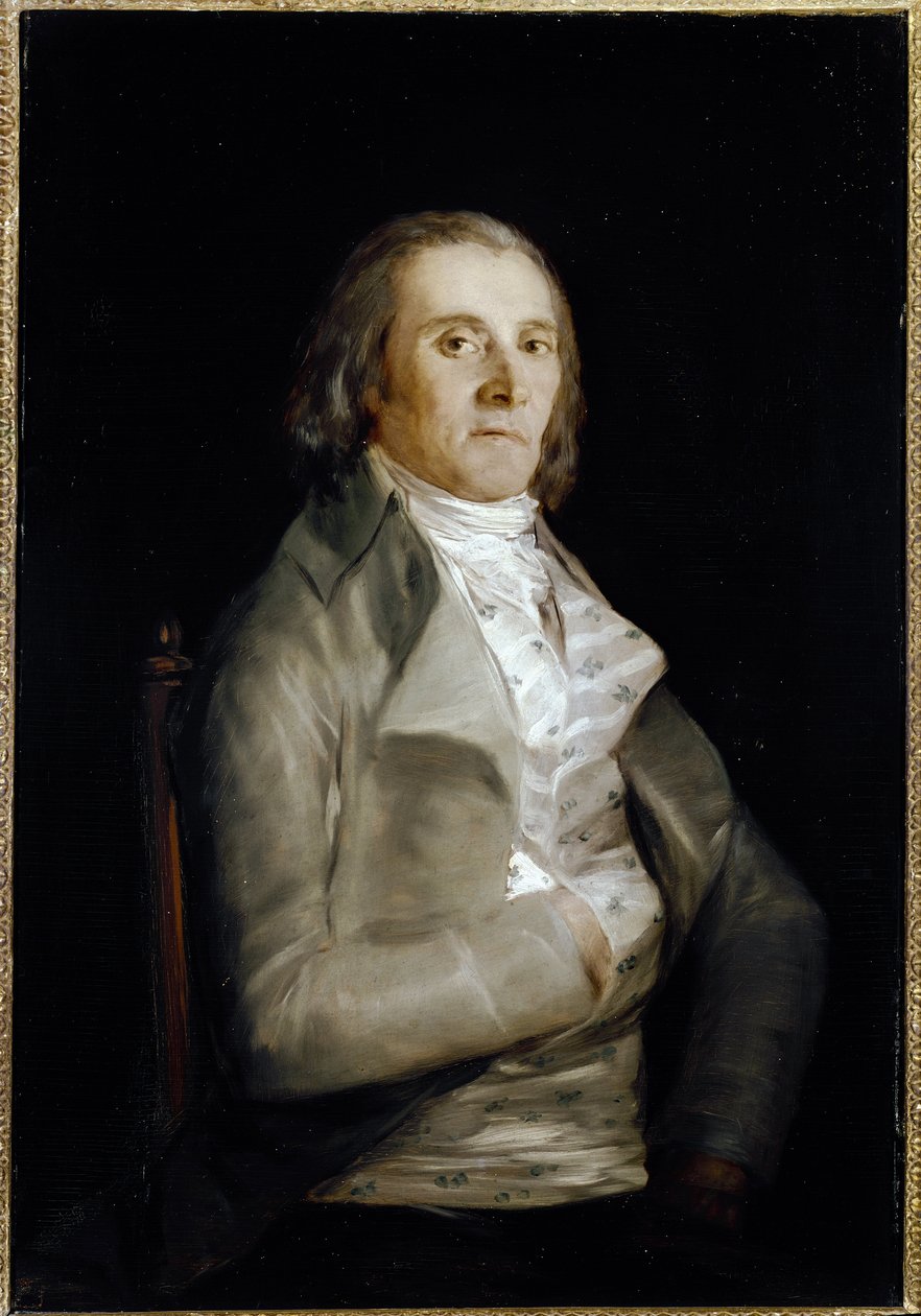 Retrato de Don Andres del Peral (activo 1770-1820) pintor decorador - Óleo sobre madeira de Francisco de Goya
