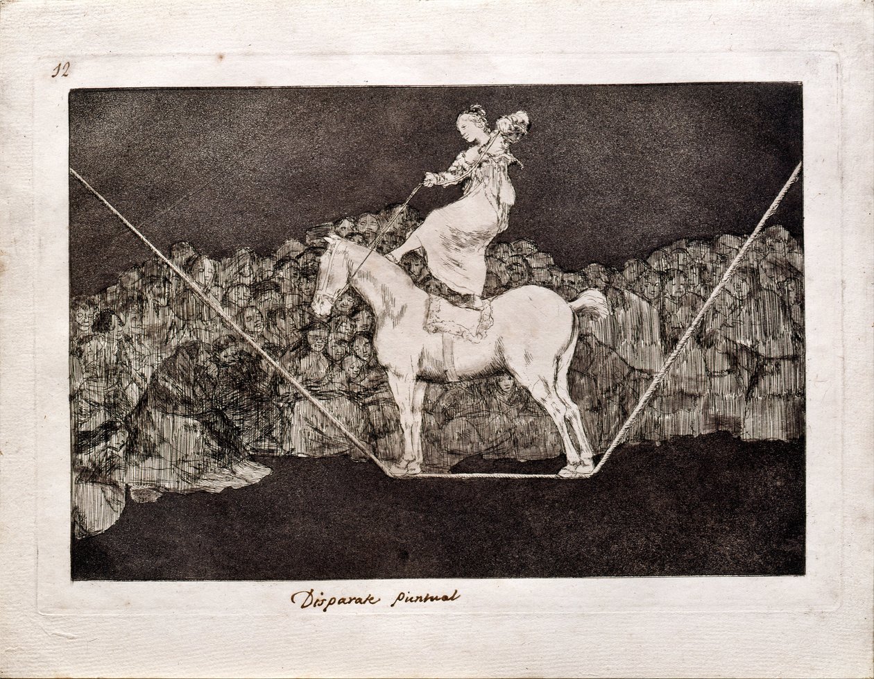 Loucura precisa da série Los Disparates Follies, 1815-1819 de Francisco de Goya