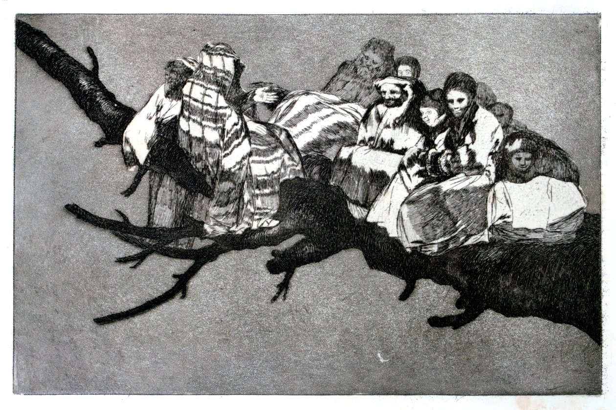 Sonho ridículo, 1819-1823 de Francisco de Goya