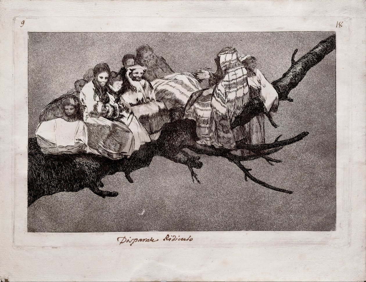 Loucura ridícula da série Los Disparates Follies, 1815-1819 de Francisco de Goya