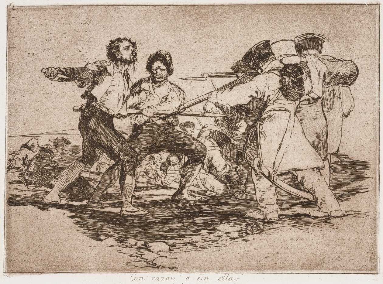 Com razão ou sem ela, da série Os desastres da guerra de Francisco de Goya