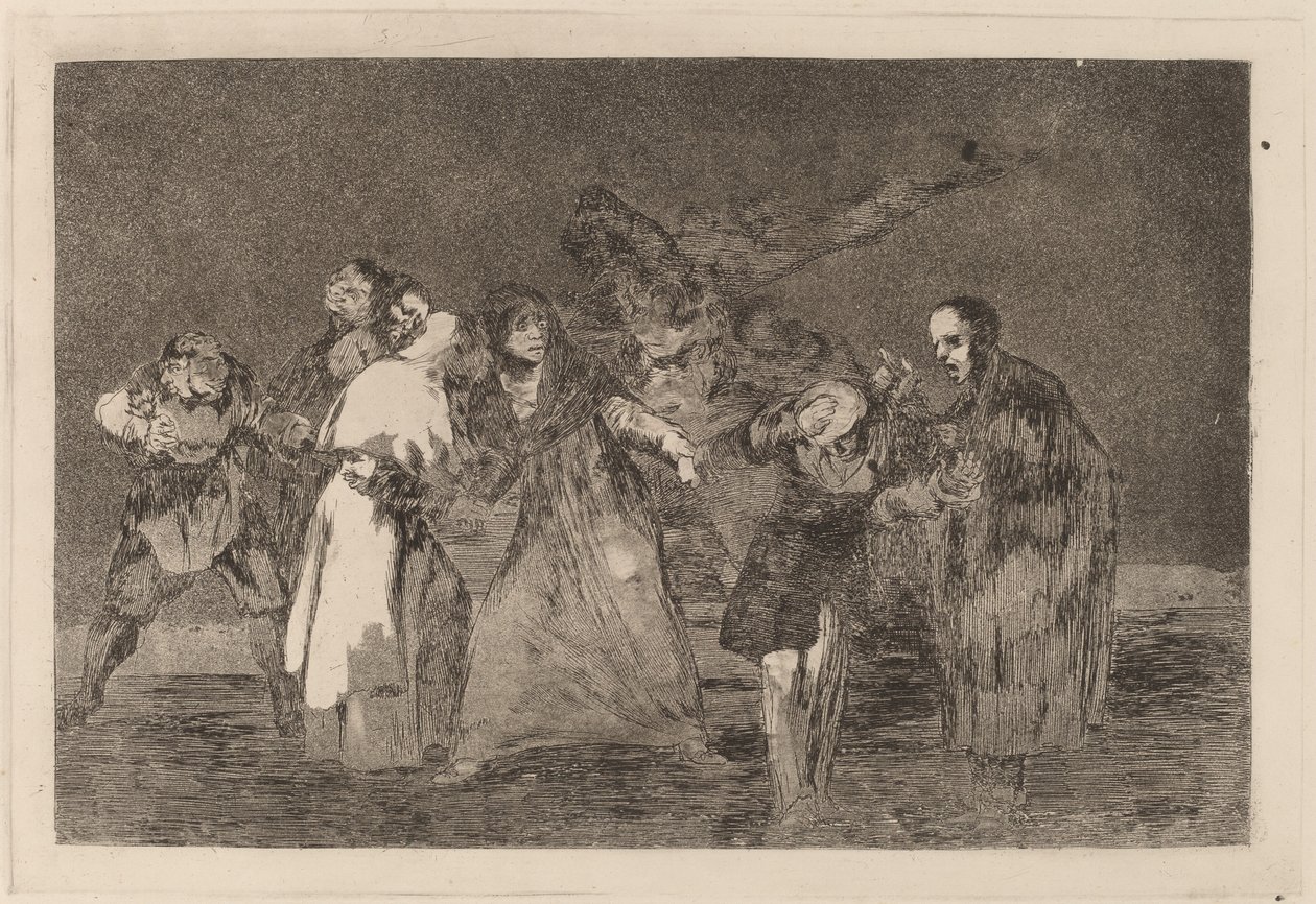 Eles curam facadas, mas não palavrões (feridas curam mais rápido que palavras apressadas) de Francisco de Goya