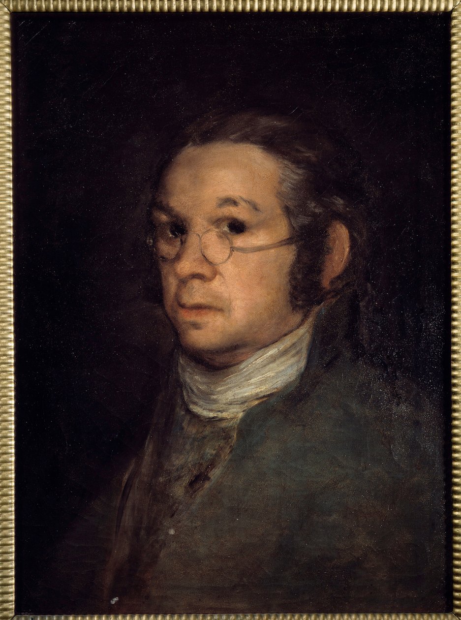 Auto-Retrato Pintura de Francisco de Goya (1746-1828) Sol do século XIX. 0,54x0,39 m Bayonne, Musee Bonnat - Auto-retrato. Pintura de Francisco de Goya (1746-1828) de Francisco de Goya