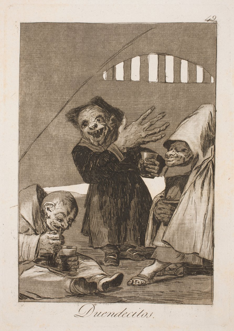 Pequenos trolls de Francisco de Goya