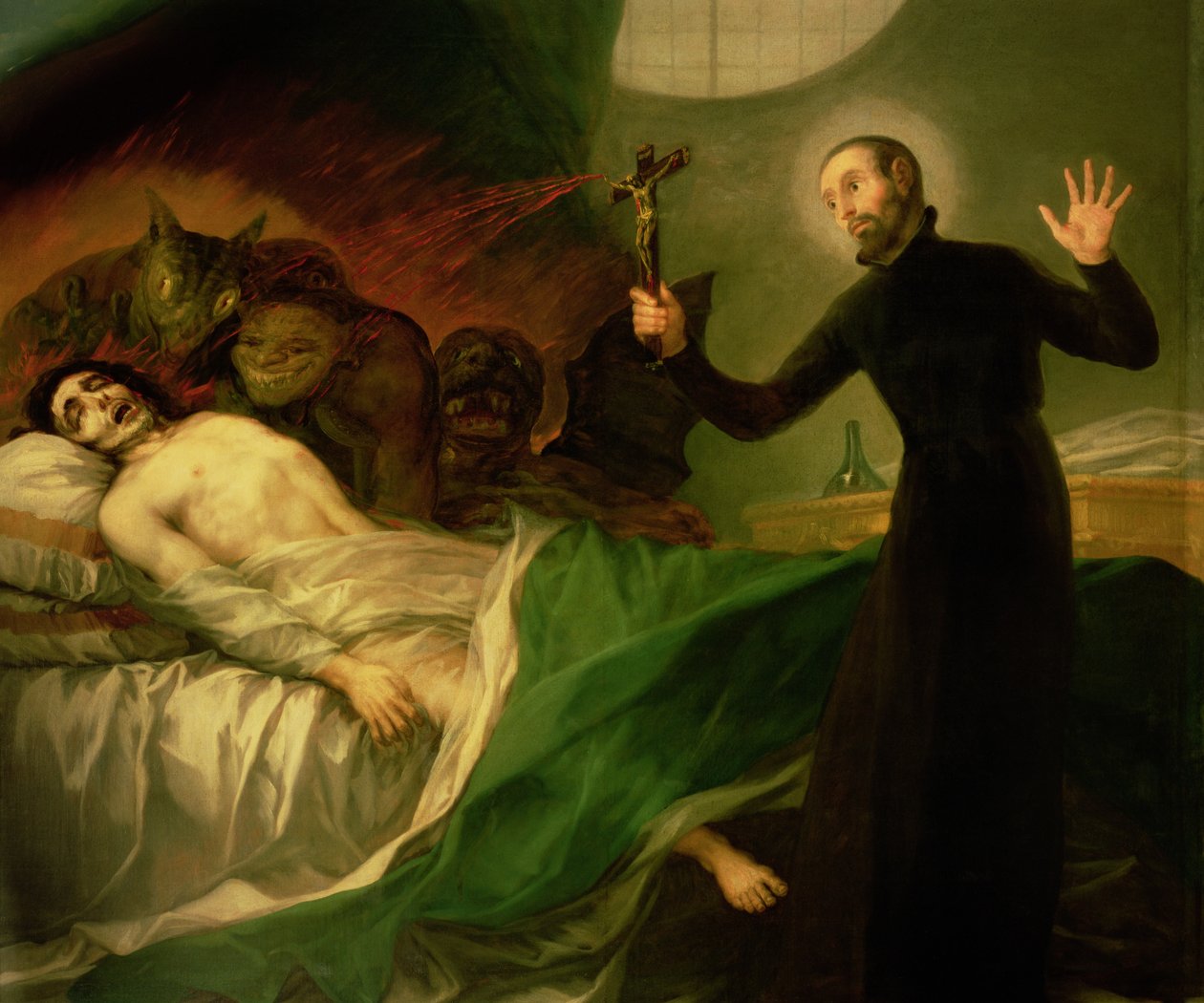 São Francisco Bórgia (1510-1572) Ajudando um Impenitismo Agonizante, 1795 de Francisco de Goya