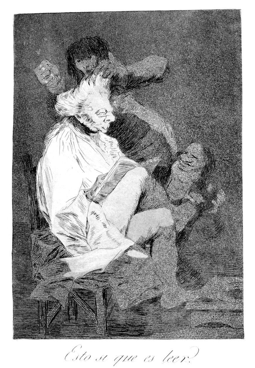 Isso certamente é capaz de ler, 1799 de Francisco de Goya