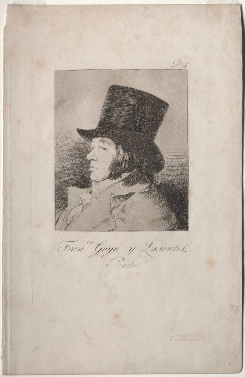 Os Caprichos: Retrato de Goya de Francisco de Goya