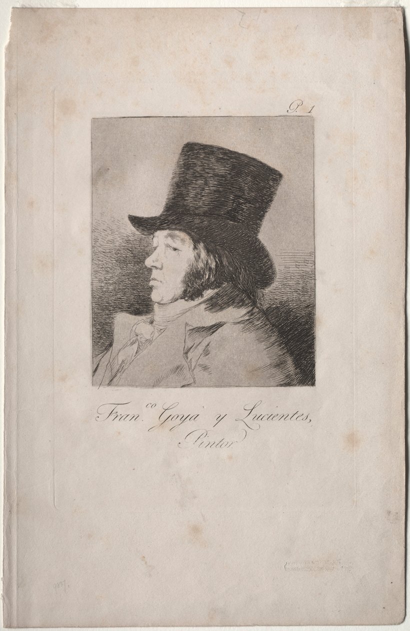 Os Caprichos: Retrato de Goya. de Francisco de Goya