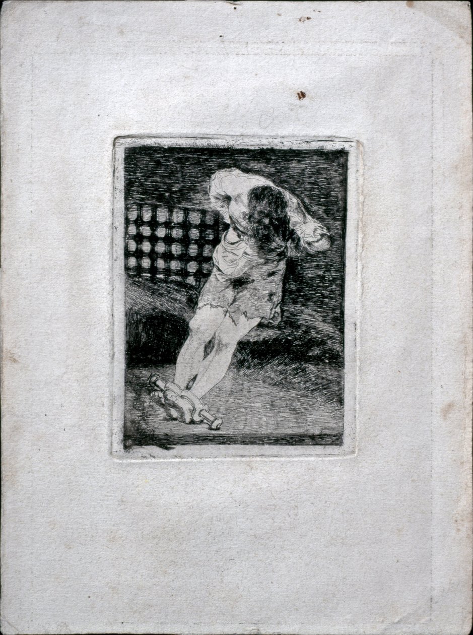 A custódia de um criminoso não exige tortura, c. 1810 de Francisco de Goya