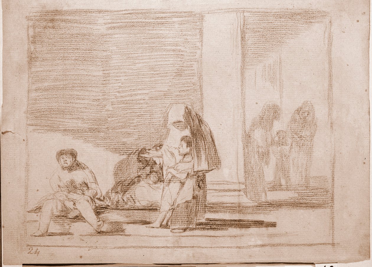 Os Desastres da Guerra : Saudáveis e doentes (desenho de Francisco de Goya