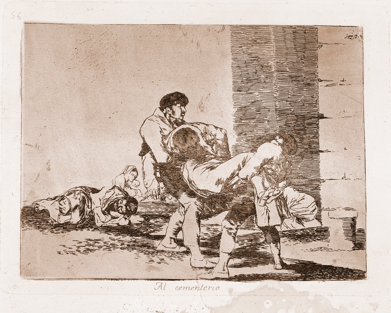 Os Desastres da Guerra : No cemitério (Gravura após o desenho preparatório de Francisco de Goya