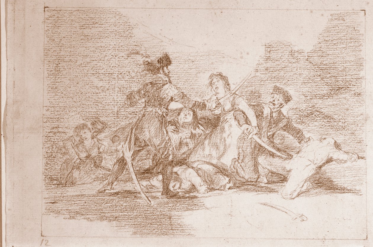 Os Desastres da Guerra : Já é tarde demais (Desenho de preparação de Francisco de Goya