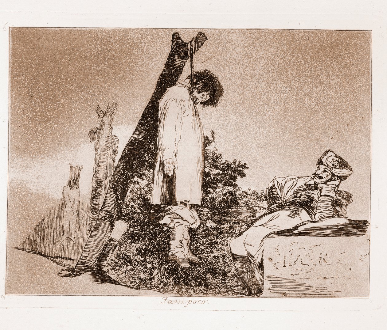 Os Desastres da Guerra : Não há esperança (gravura do desenho preparatório de Francisco de Goya