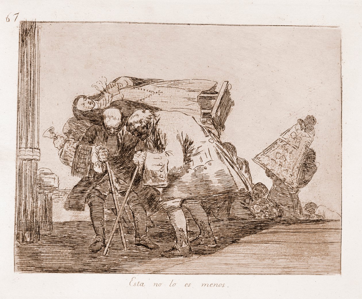 Os Desastres da Guerra : Isto não é menos (gravura do desenho preparatório de Francisco de Goya