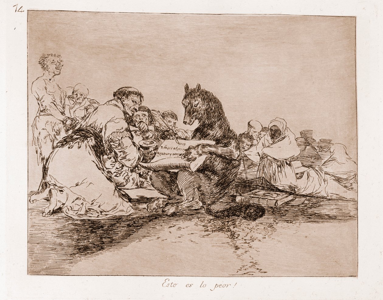 Os Desastres da Guerra : Este é o pior (gravura do desenho preparatório de Francisco de Goya