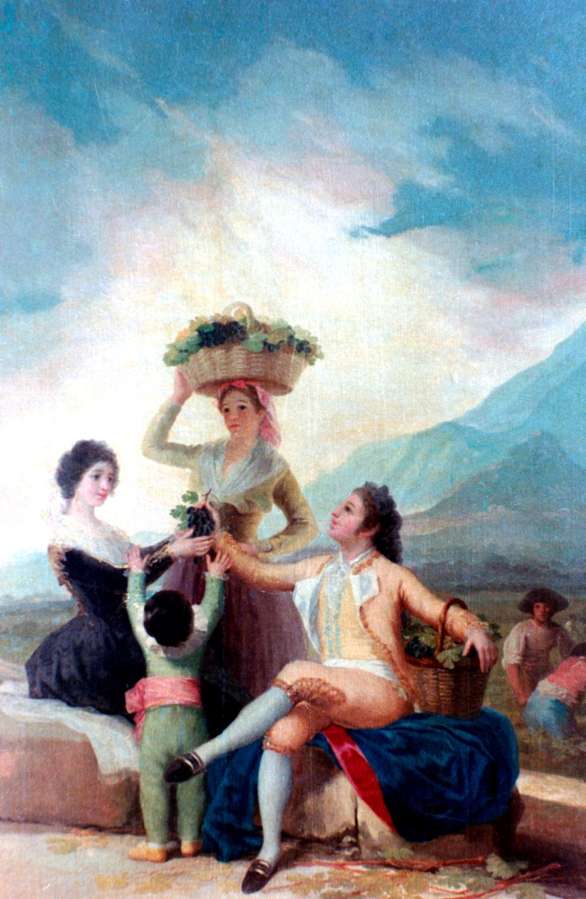 A colheita da uva, 1786-1787 de Francisco de Goya